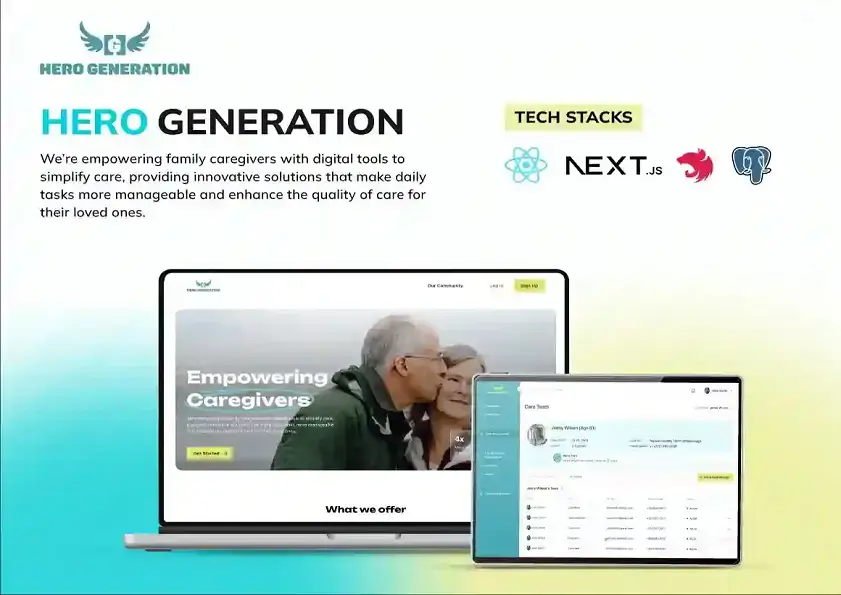 Hero Generation platform UI and dashboard