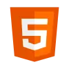 HTML5 icon representing markup language