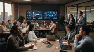 HR leaders introducing AI workplace training and change management strategies.