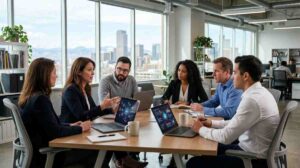 Software developers building an AI application for a Denver business